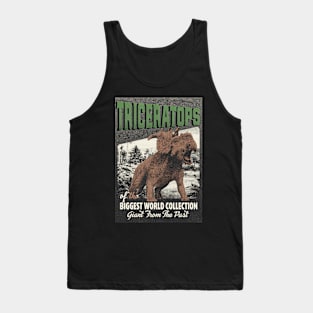 Triceratops Retro Art - The Biggest World Collection / Giant From The Past Tank Top